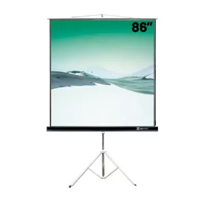 ECRAN CON TRIPODE KLIPX KPS-102 PARA PROYECTOR 86 PULGADAS