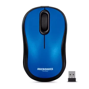 MOUSE MICRONICS TRAZZO3 MIC M700-3M CYAN BT/ WIRELESS USB-C RECARGABLE