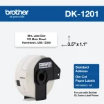 Etiquetas papel blanco adhesivo Brother DK-1201