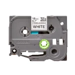 brother tze-s241 negro sobre blanco 18mm