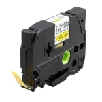 Cinta termorretráctil negro sobre amarillo